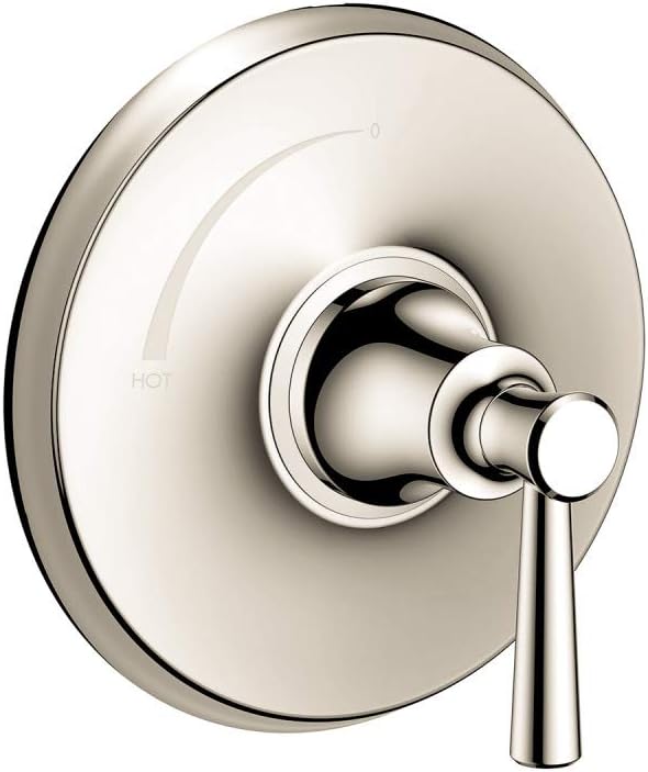 hansgrohe Joleena Transitional 1-Handle 7-inch Wide Pressure Balance Shower Valve Trim in Polished Nickel, 04779830