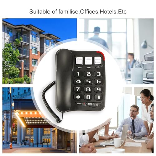 ELECDON-Large-Button-Phone-for-House-One-Touch-Dialing-Amplified-Corded-Phone-with-Speakerphone-for-Home-Landline-Phones-No-Need-to-use-Batteries-Noise-Cancelling-for-Hotel-Business-Office