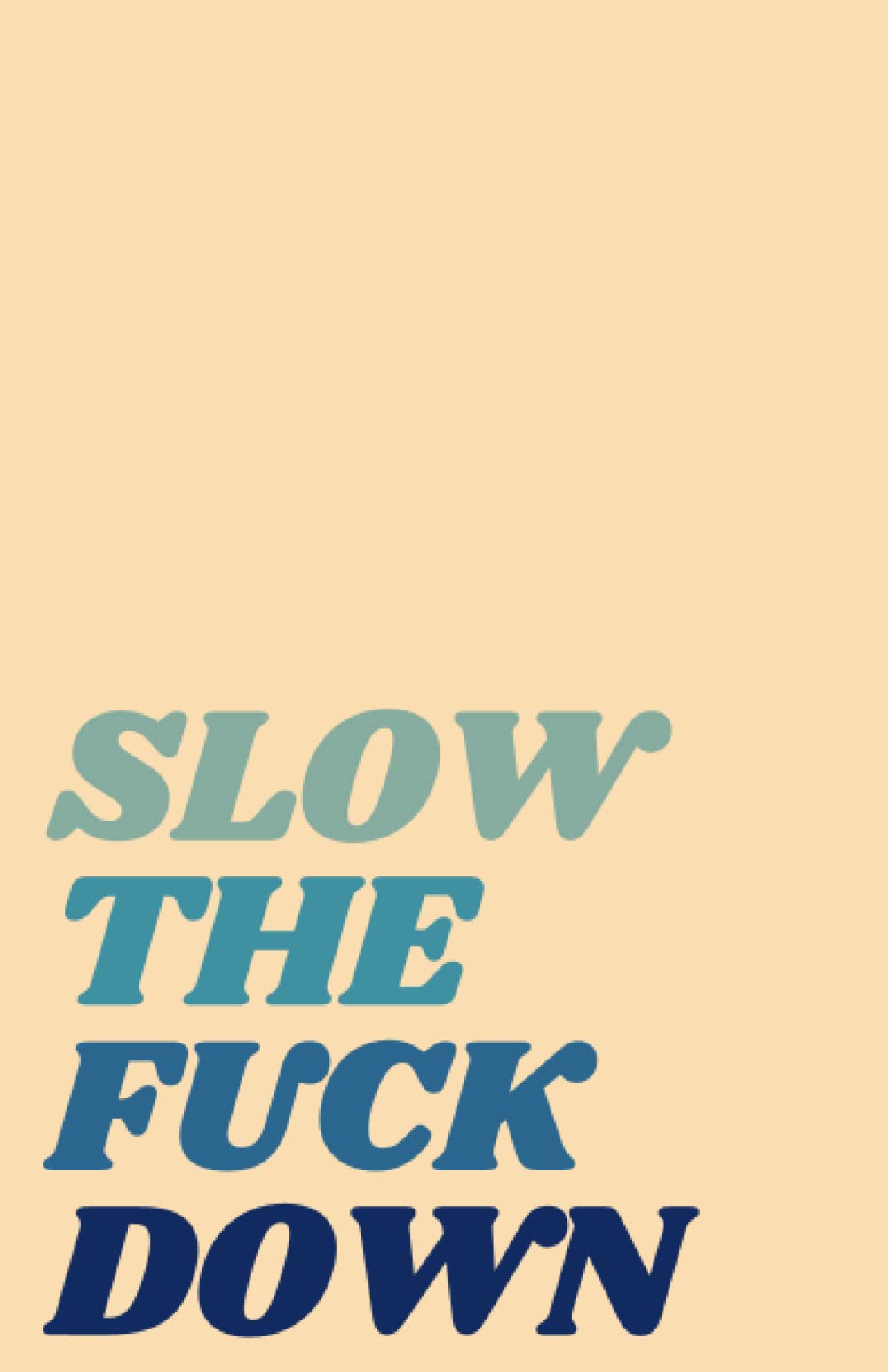 Slow The Fuck Down Notebook, Lined, 5.5 in. x 8.5 in., 120 pages: Aesthetic Notebook, Lined Notebook, Journal
