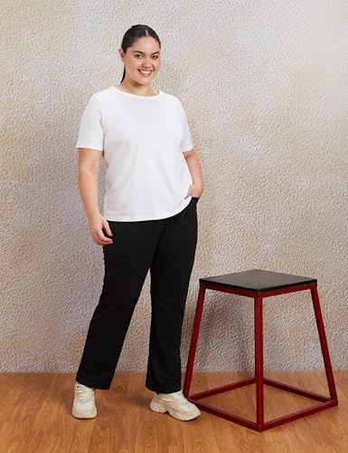 Image of Amazon Brand - Symbol Women's Straight Fit All-Season Jogger Track Pant (Mid Rise | Ankle Length) (Available in Plus Sizes)
