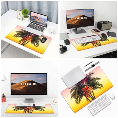 Tapis de souris de jeu XXL motif palmier tropical 40x75 cm base caoutchouc - 6
