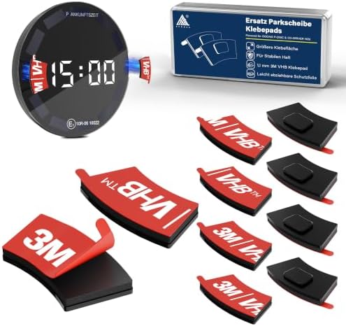 EFEALL Ersatz Parkscheibe Klebepads für OOONO P-DISC/CO-Driver NO2, 8 PCS | Größere Klebefläche, Passgenaue Nutzung, 3M VHB Klebepad, Rückstandsfrei Entfernbar für OOONO P-DISC NO4