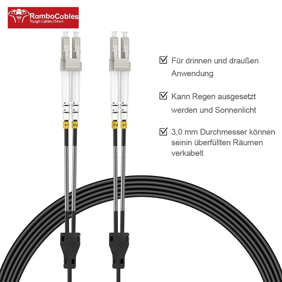 Conectra - Glasvezel kabel gepantserd | OM4 | LC/UPC naar LC