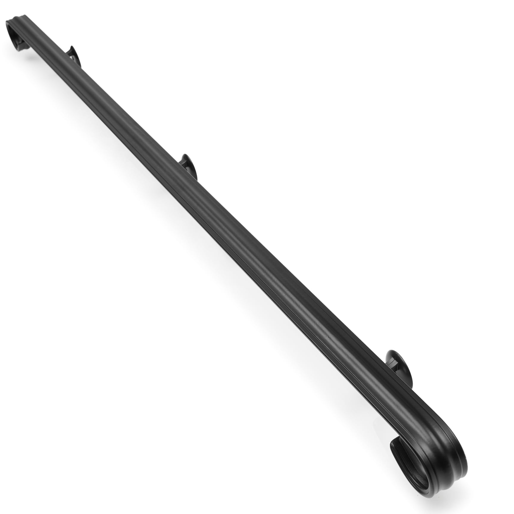 7 Ft Wrought Iron handrail Stair Railing Grab Bar Kit Matte Black Rail
