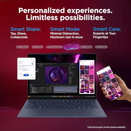 Image of Lenovo Yoga Slim 7 FIFA World Cup 26 Edition Intel Evo Core Ultra 7 355 (32GB RAM /1TB SSD /14 (35.5cm) /2.8K WQXGA+ POLED /Copilot+ PC /Windows 11 /MSO 365 Basic+Office24 /Cosmic Blue /975g), 83QK007HIN