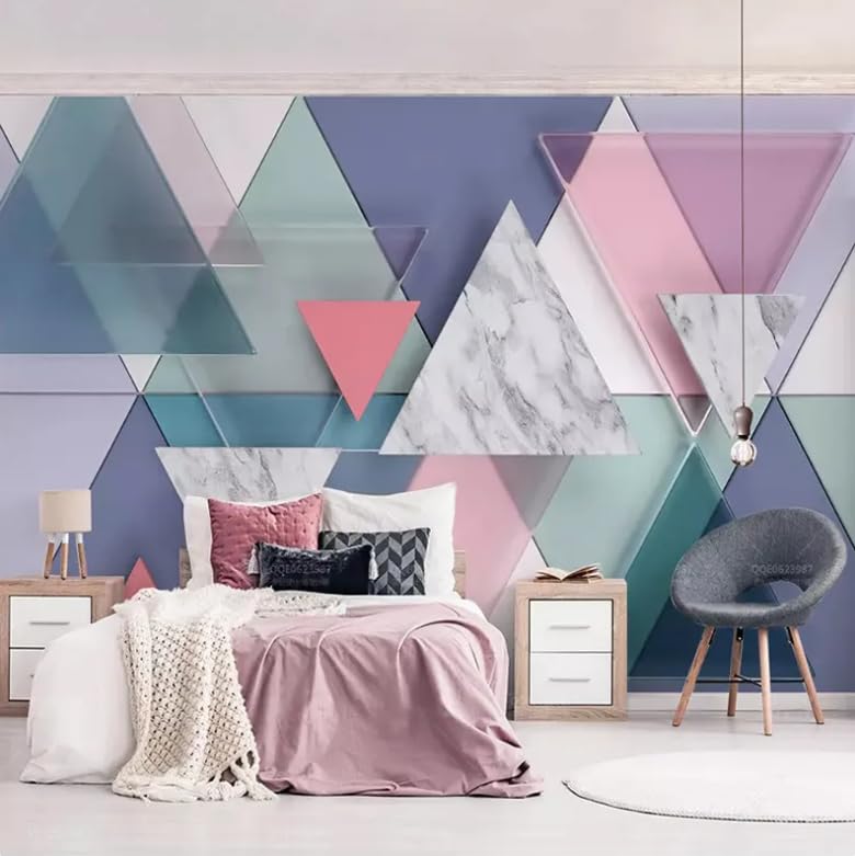 Papier peint panoramique marbre 3D pour créer une chambre moderne et cosy