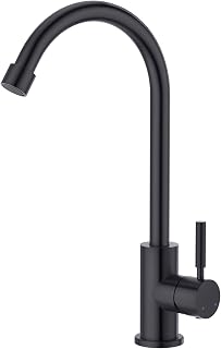 Faustina Grifo Mezclador de Fregadero de Cocina Monomando de Alta Presión en Acero Inoxidable negro mate
