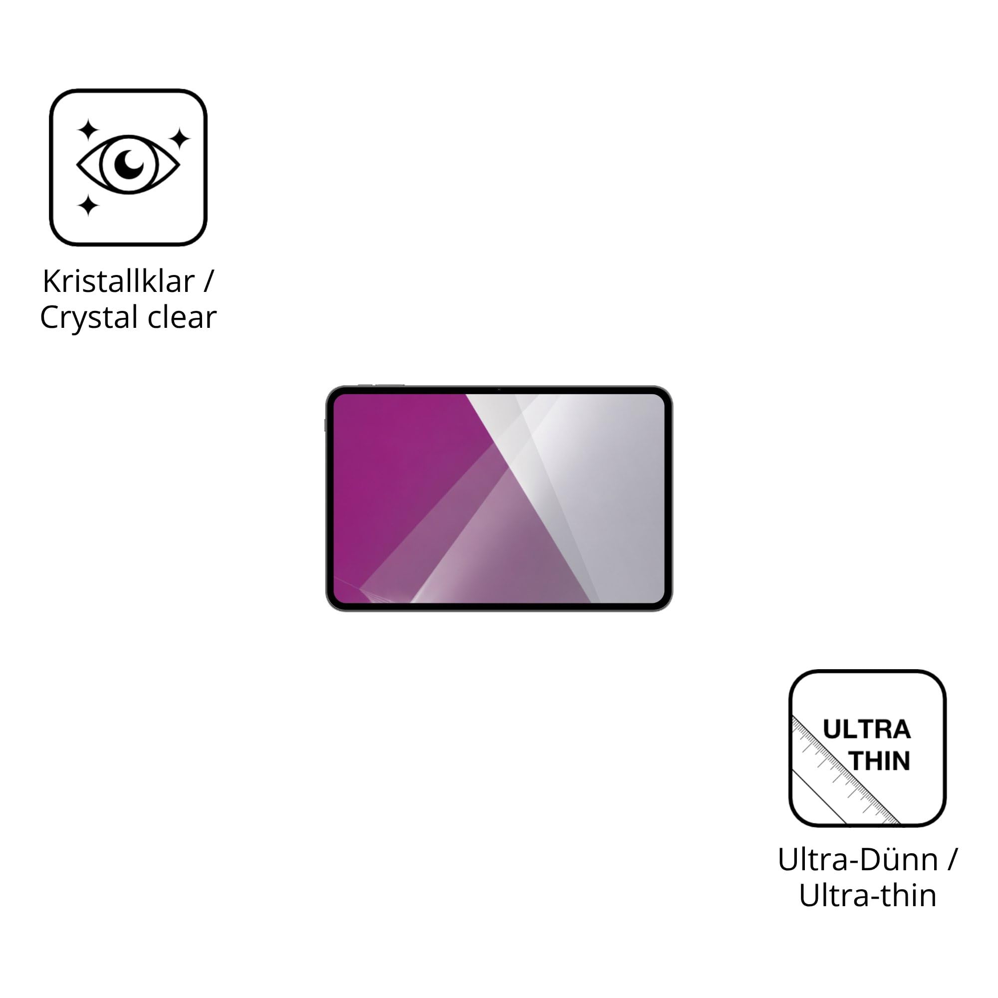 dipos 2x Protector de Pantalla claro para Crelander T66