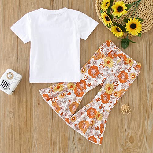 Lykmera Camiseta infantil de manga curta com estampa de borboleta pulôver tops sino parte inferior f