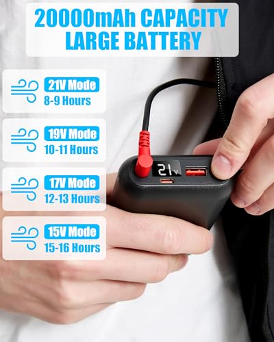Cooling Vest Jacket with 2 Fans - Men and Women 21V Air Conditioner Lightweight Vests, With 20000mAh Battery4