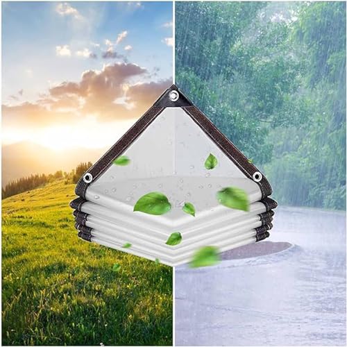 Cortina de lona transparente para exteriores impermeable de vinilo transparente 1x1m 4