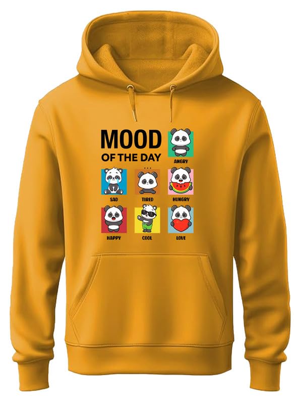 Image of XENOVAURBAN Hoodies | Unisex Hoodie Sweatshirt Panda Printed MOOD1 - PAR