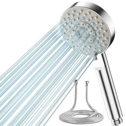 {Manguera Ducha 2M con Alcachofa Manguera Alcachofa de Ducha con Manguera 2m, Alcachofa Ducha alta Presión con 5 modos Cabezal de Ducha para baja presión de agua