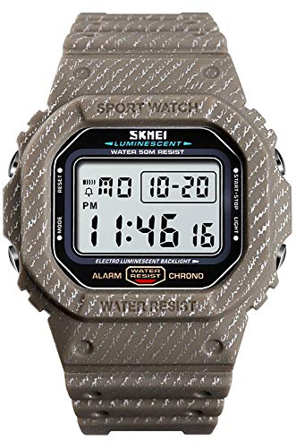 Gosasa Mens Outdoor Sport Watch Men Digital Watch 5Bar Waterproof Alarm Clock Cowboy Military Watch