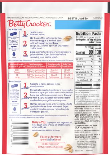 Image of Betty Crocker Oatmeal Cookies, Cookie Baking Mix, 17.5 oz (Pack of 4)