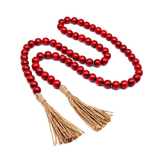 Nanalou Wood Bead Garland (Red, Large)