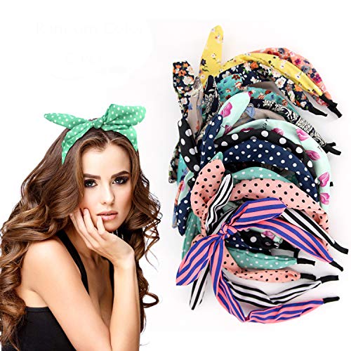 eyxformula 6-Pack Colorful Headbands Floral & Stripe Bow