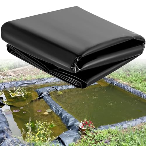HOFSSI Small Pond Liner,Black Fish Pond Liner Great Flexible Foldable Impermeable?HDPE Garden Pond Liner for Koi Ponds, Streams Fountains and Lakes,Easy Cutting?Multiple Sizes (Size : 2X4m)
