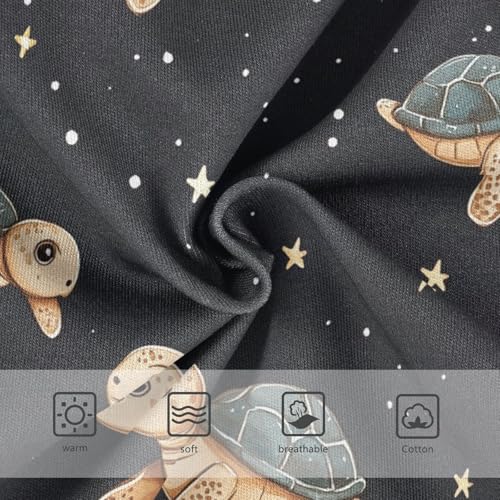 Wusikd Turtles Stars Girls' Underwear Cotton Galaxy Girls Briefs Soft Toddler Underwear 2T3