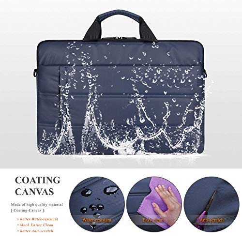 Image of MOCA Men's compatible Laptop Sleeve shoulder messenger hand bag for 15 15.4 15.6 inch Macbook pro acer HP Dell inspiron Toshiba Asus laptop bag (Blue)