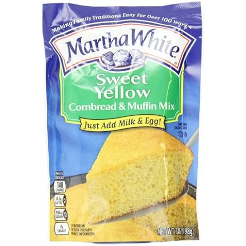 Martha White Sweet Yellow Cornbread and Muffin Mix, 7-Ounce Packages (Pack of 12) Cover