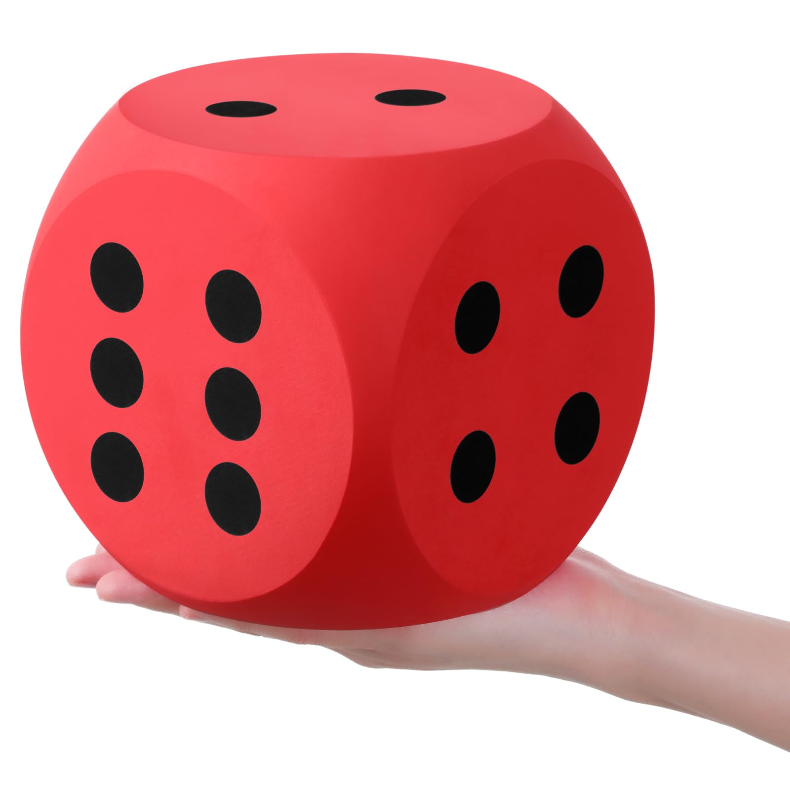Shappy 6 Inches Foam Dice Fun Filled Large Educational Toy Kawaii Giant Dice Decorative Eva Foam Jumbo Cube Big Square Building Blocks for Game Nights