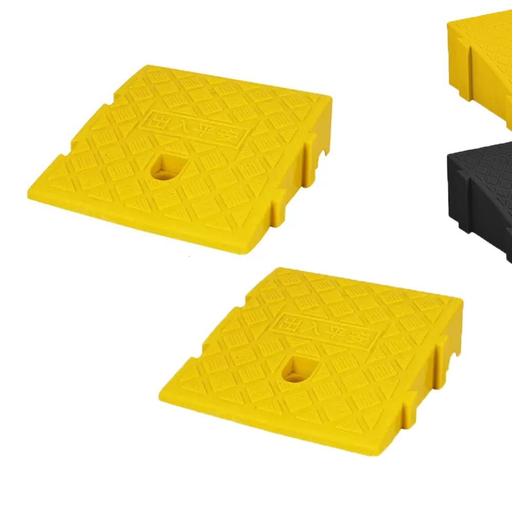 Ingresso Rampa De Motociclo, Rampe di Plastica Antiscivolo, Rampe di Guida, Rampa Portatile De Cerchio Rampa Leggera De Automobile, Rampa Resistente per Le Automobili Basse-2 Pezzi (Color : Y,