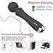 Wand Massager Handheld Powerful Quiet with 20 Multi Vibration Frequencies 8 Power Modes Back Massager Cordless Neck Massager Foot Massager (Black)