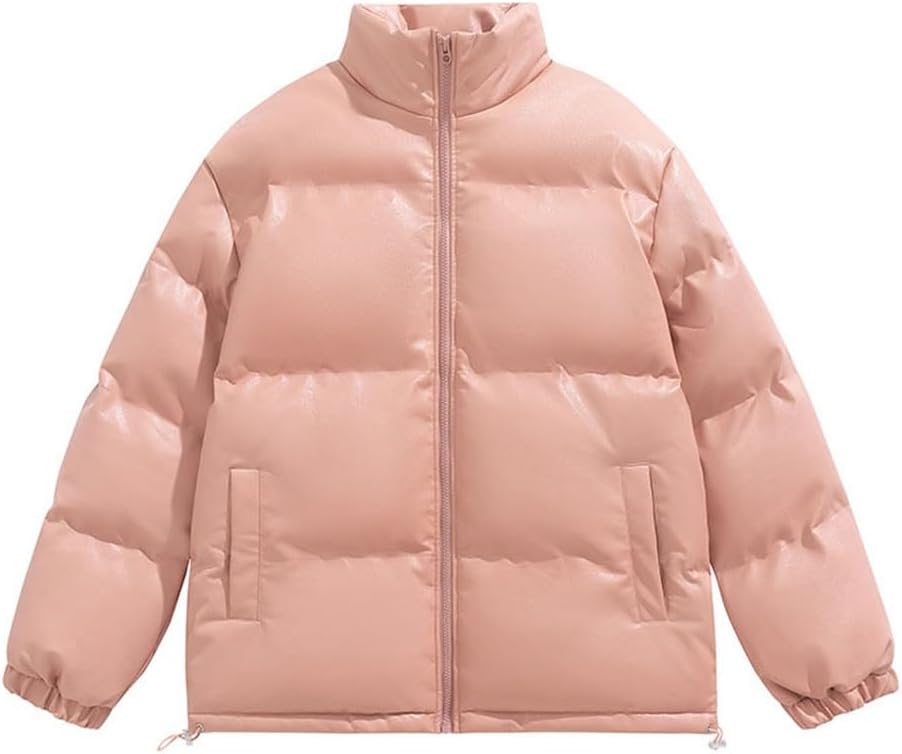 VIDI Long-sleeved Printed Leather Cotton Coat Jacket Warm Cold Clothing Down