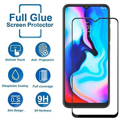 Image of Screen Protector for Motorola Moto G50 (Black) Tempered Glass Edge-to-Edge 6D Screen Guard With Installation Kit
