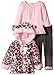 Little Lass Baby Girls' 3 Piece Faux Fur Jacket Set Cheetah Ears