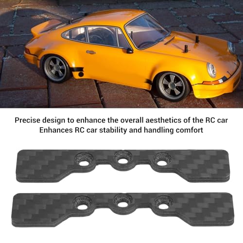 Alomejor 2PCS RC Lower Arm Stopper Carbon RC Lower Arm Stopper Platte Ersatz f¨¹r TT02 Auto Upgrade Teile