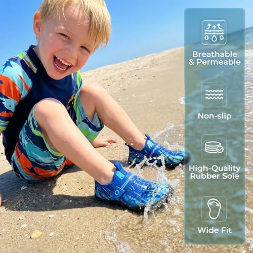 SEEKWAY Barefoot Water Shoes for Kids - Wide Toe Box and Quick-Dry Sand Shoes Toddler for Hiking Swim Beach Pool Kayak Sport Accessories, Camping Essentials Must-Haves for Boys Girls Sizes