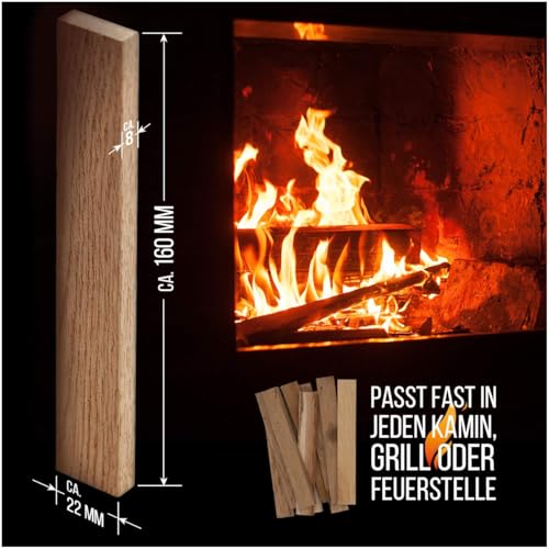 Aleko Premium 3,7 kg Brennholz bzw. Holzkohle - Anzünder aus Eichenholz, Bio Kaminanzünder, für Grill, Kamin, Ofen - perfekter Grillanzünder, getrocknetes und unbehandeltes Anmachholz