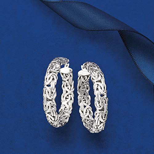 Ross-Simons Sterling Silver Byzantine Hoop Earrings #TOP3