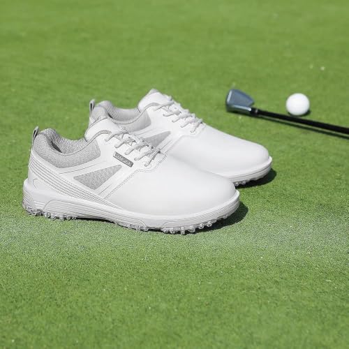 Image of ULTIANT Men's Golf Shoes Fixed Nailless Sole Waterproof Lightweight No-Slip Walking Shoes Size7.5-14