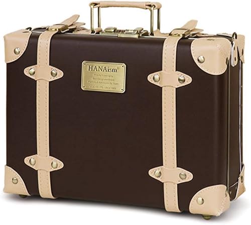 Amazon Hanaism トランク Nn Sq 人気 ミニトランク ボックス キャリーケース かわいい Square ハナイズム カメラトランク ケース インテリア レトロ アンティーク ダイヤルロック 11 ブラウンベージュ Brown Beige ノーブランド品 スーツケース