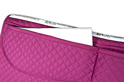 ECP All Purpose Diamond Quilted Therapeutic Contoured Correction Support Western Saddle Pad with Adjustable Memory Foam - Thumbnail 2