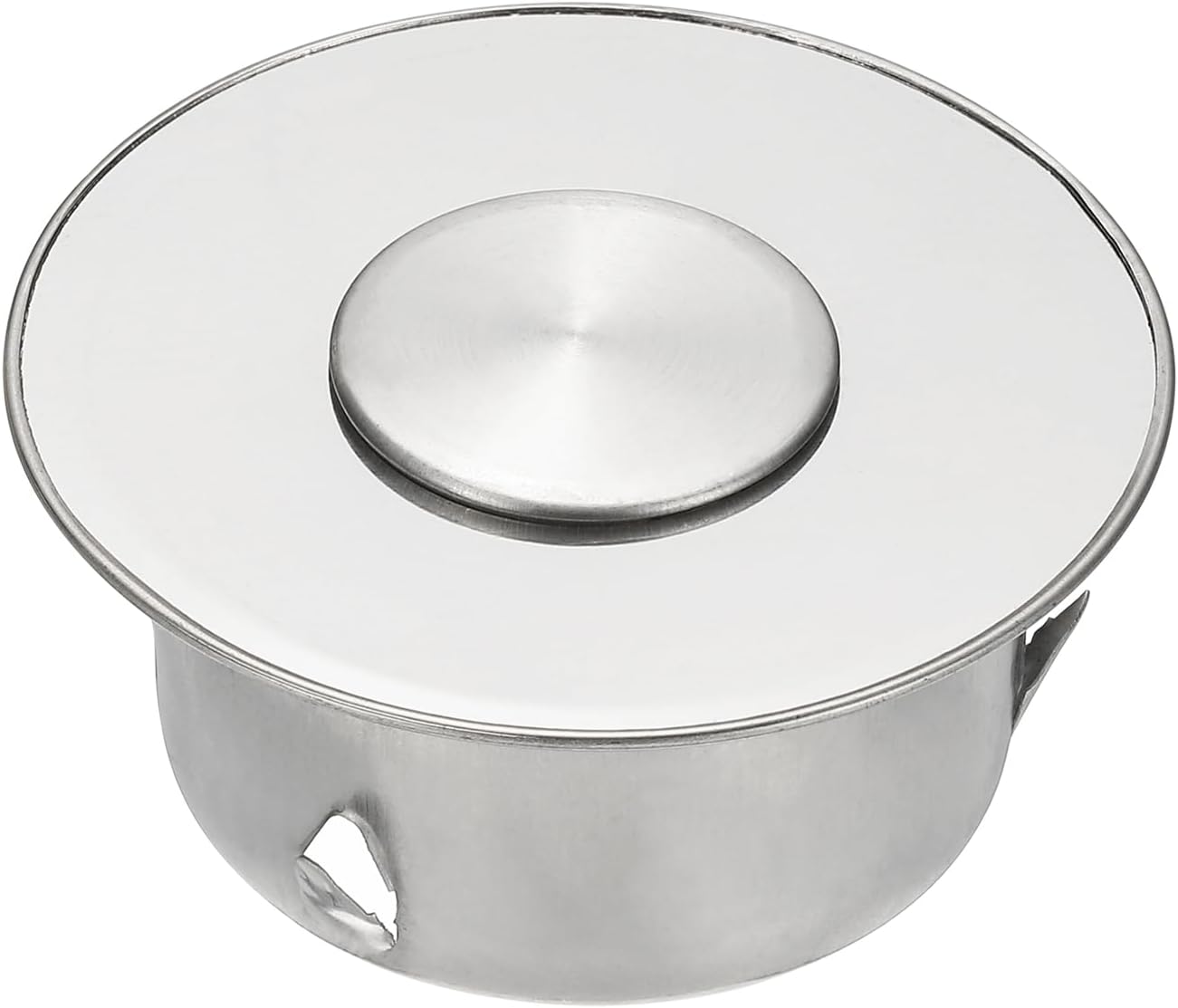 PATIKIL Chimney Hole Cap, 63mm(2.5") Tightness Adjustable Round Stainless Steel Flue Hole Cover Stove Pipe Cap Pipe Cover with Removable Hole Cap for Kitchen Balcony Sewer,Silver Tone