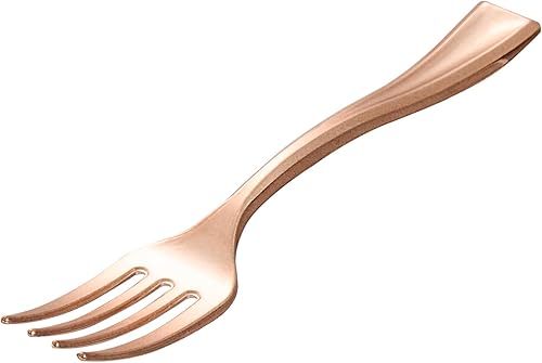 Vista 43 de Restaurantware Mini cucharas desechables de 4 pulgadas, 100 cucharas pequeñas desechables, par de alta resistencia con aperitivos o postres, Oro rosa