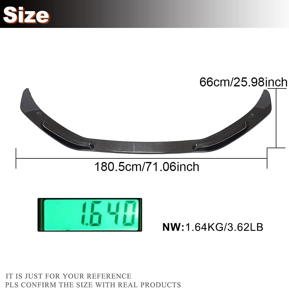 Carbon Fiber Front Bumper Lip Splitter Fits for Audi R8 2016-2018 Add-on Factory Outlet CF Chin Spoiler Splitter Protector