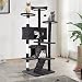 70'' Tall Multi-Level Cat Tree with Scratching Post, Platform, Condo, Tower and Funny Toy for Indoor Medium Cats