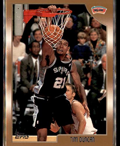 1998 Topps Tim Duncan Complete NBA Record - Spurs # 49