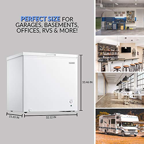 Igloo 7.0 Cu. Ft. Chest Freezer with Removable Basket Free-Standing Door Temperature