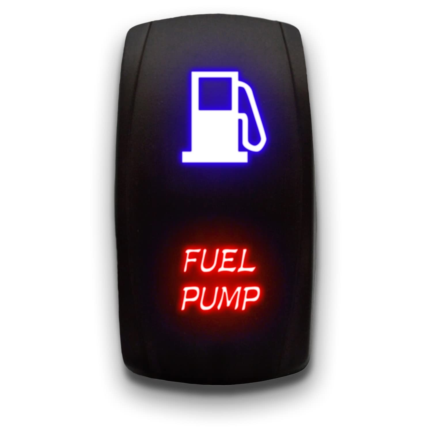 Fuel Pump - Red - Laser Etched 5-Pin Double Pole Single Throw Fuel Pump Maintained ON-Off DPST Toggle Switch 20A 12V