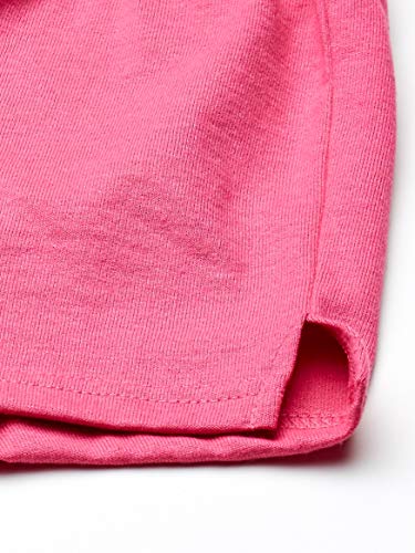 Soffe Girls' Big Authentic Cheer Short, Pink Glo/Neon Yellow, X-Large #TOP1