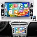 4+64GB 7 Zoll Android Autoradio für Opel Corsa Astra Zafira Meriva Vivaro Combo Tigra TwinTop, Kabelloses CarPlay und Android Auto, IPS Touchscreen, 5G/WLAN, Bluetooth 5.0 + Rückfahrkamera