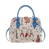 Signare Tapestry Hand Shoulder Bag Cross Body Purses Handbag Satchel Bag for Women In Peter Rabbit Design (CONV-BP-PETER)