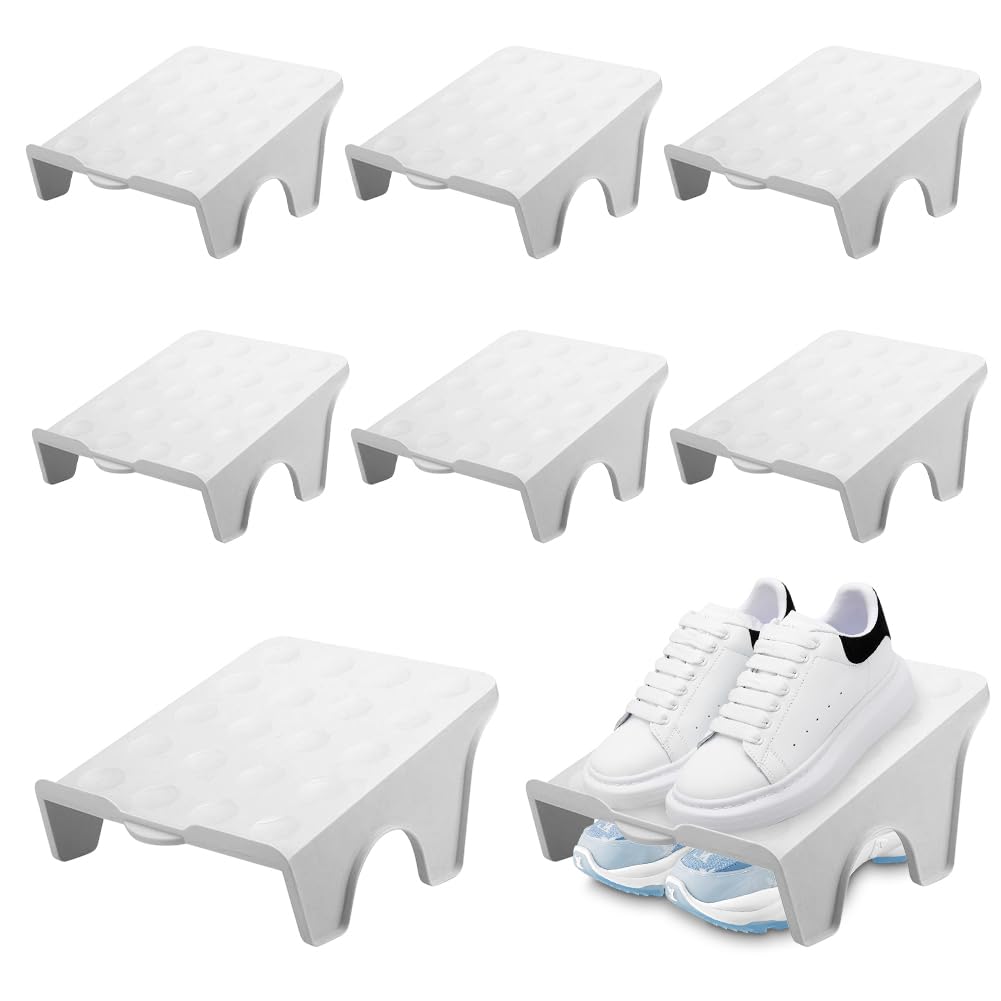 ACXIN Schuhorganizer 10er Set - Platzsparende Schuhhalter Grau