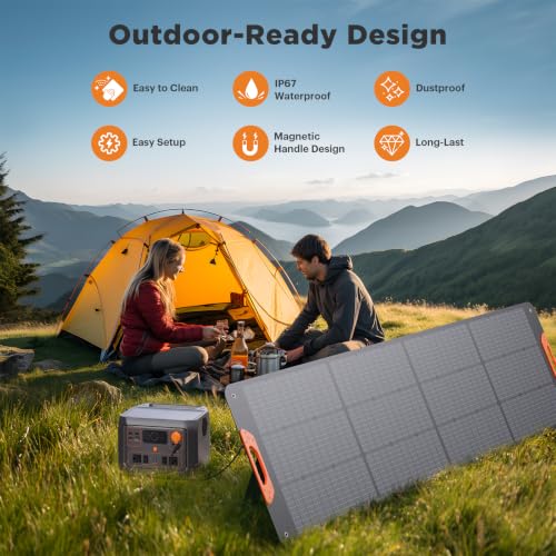 Image of ZOUPW 200W Portable Solar Panel for Power Station